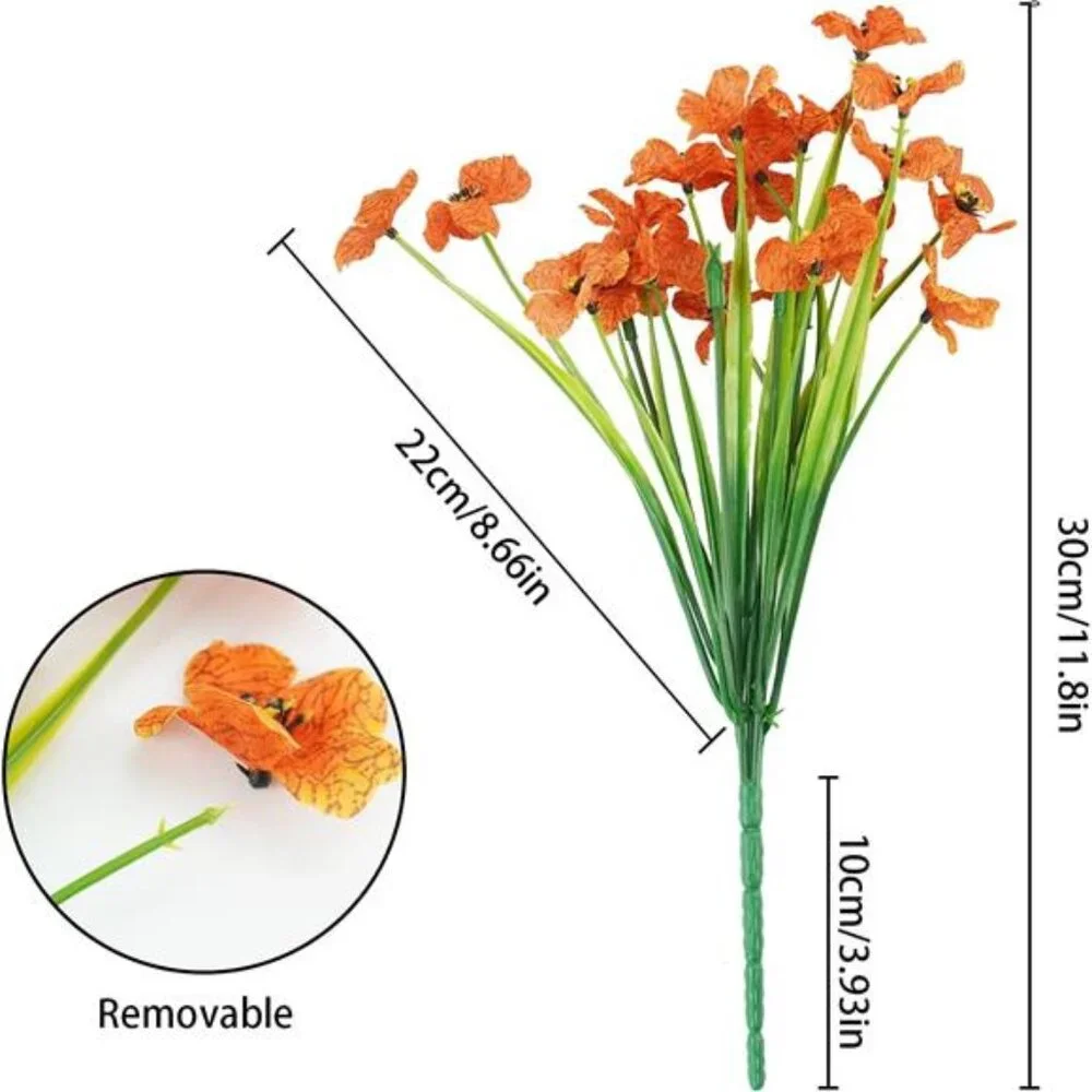 16Bundles Artificial Fall Flowers No Fade Faux Autumn Plants,Fake Indoor Greenry
